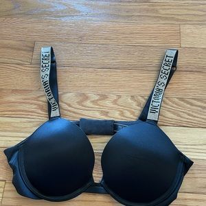 Victoria’s Secret Black Bombshell Bra With bedazzled straps 34 B